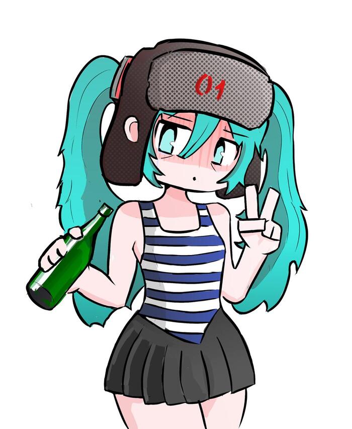 Hatsune miku fan art russian version