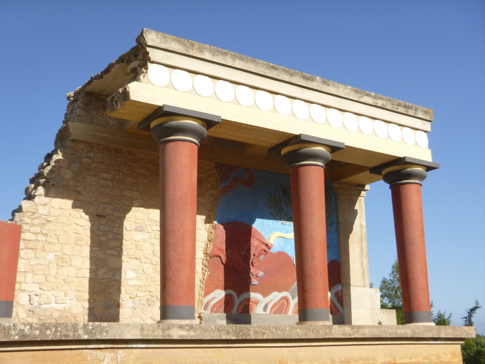 3. Crete, Minoan Palace of Knossos, preserved corner of the Palace with the Minotaur
