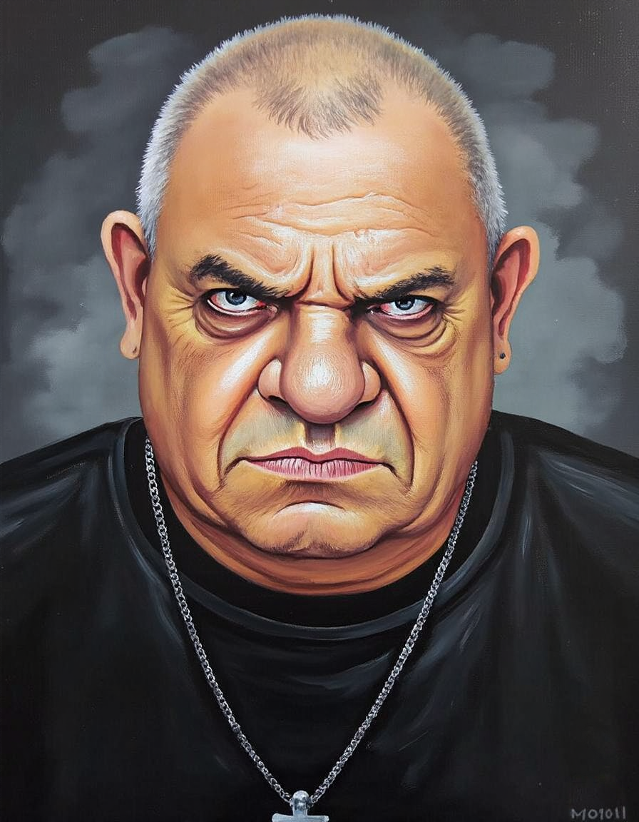 On April 6, 1952, the legendary Udo Dirkschneider was born. - My, Neural Network Content, Neural network art, Pinanoc, Portrait, Birthday, Udo Dirkschneider, Accept, Accept and UDO, Flux, Heavy metal