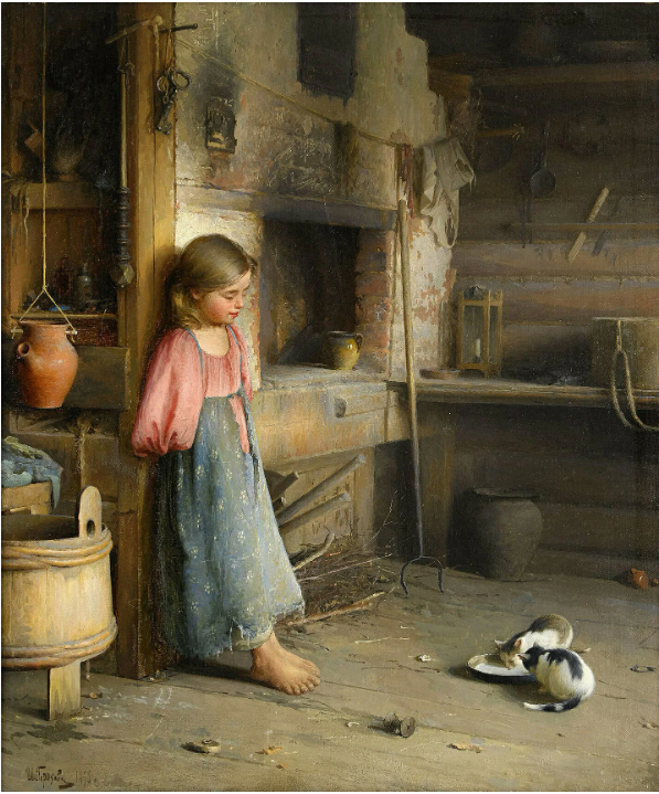 Горохов И.Л. "Девочка с котятами"