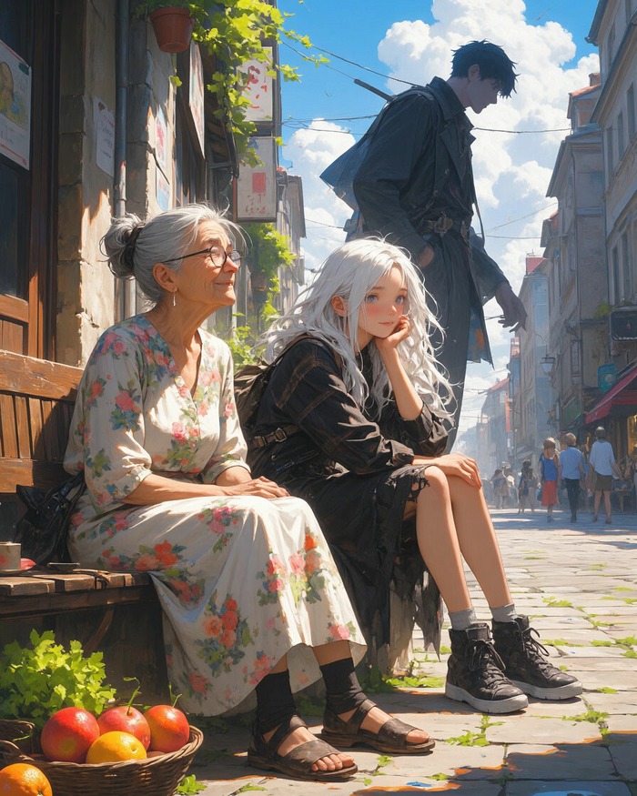 бабушка Ядага, Вальтис и страж, который привел дикого мага на проверку