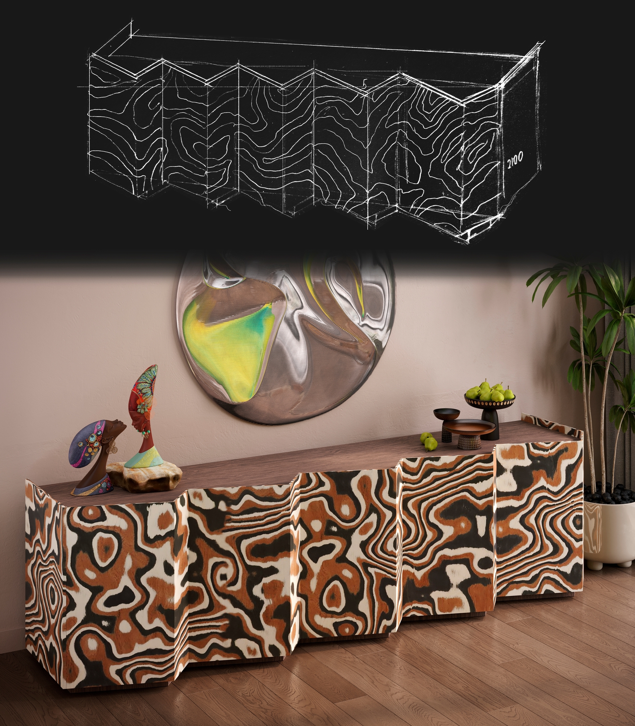 A small collection of designer furniture from completed projects - Series Projects, My, Interior Design, Interior, Furniture, Design, Decor, Designer, Cabinet furniture, Design, Dresser, Bedside table, Rack, Style, Idea, Longpost