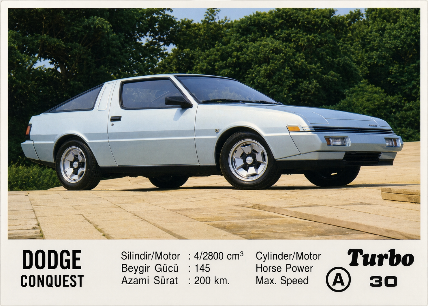 Вкладыш №30 — Dodge Conquest, восстановленное изображение