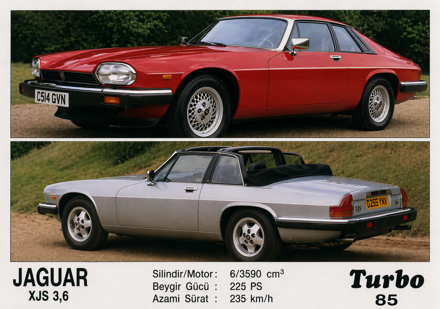 Вкладыш №85 — Jaguar XJS / Jaguar XJ-SC, восстановленное изображение