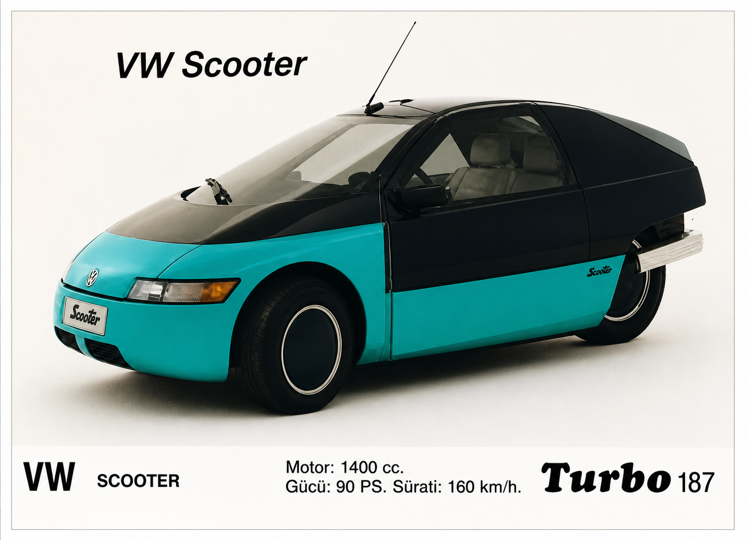 Вкладыш №187 — VW Scooter, восстановленное изображение