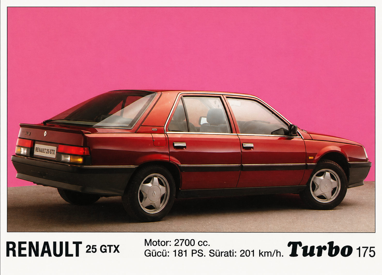 Вкладыш №175 — Renault 25 GTX, восстановленное изображение
