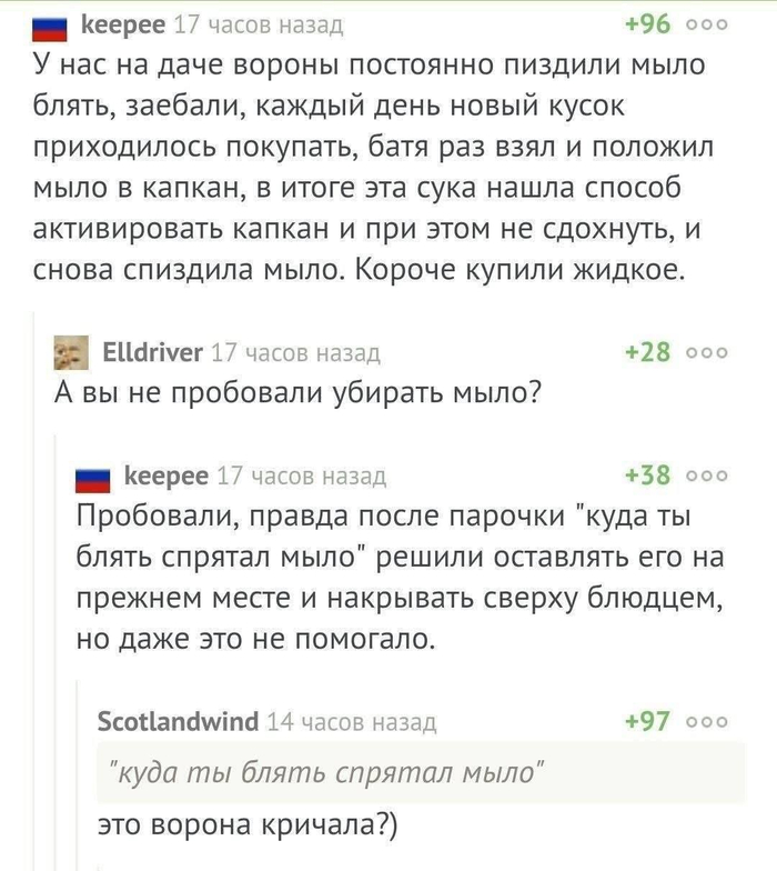 Вороны мыло и жена…