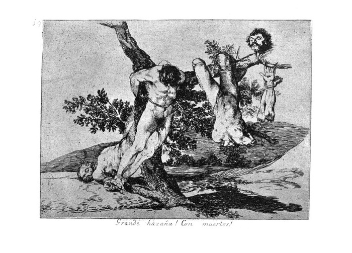 ��������� ����. Grande hazaña! Con muertos! (Great deeds! Against the dead!), 1810 �. Philadelphia Museum of Art, �����������.