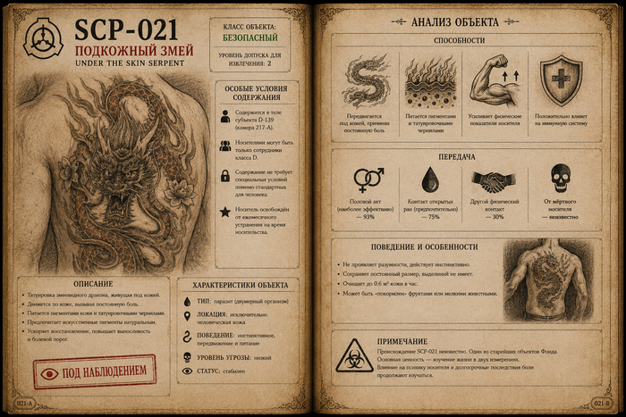 SCP-021 - Подкожный змей