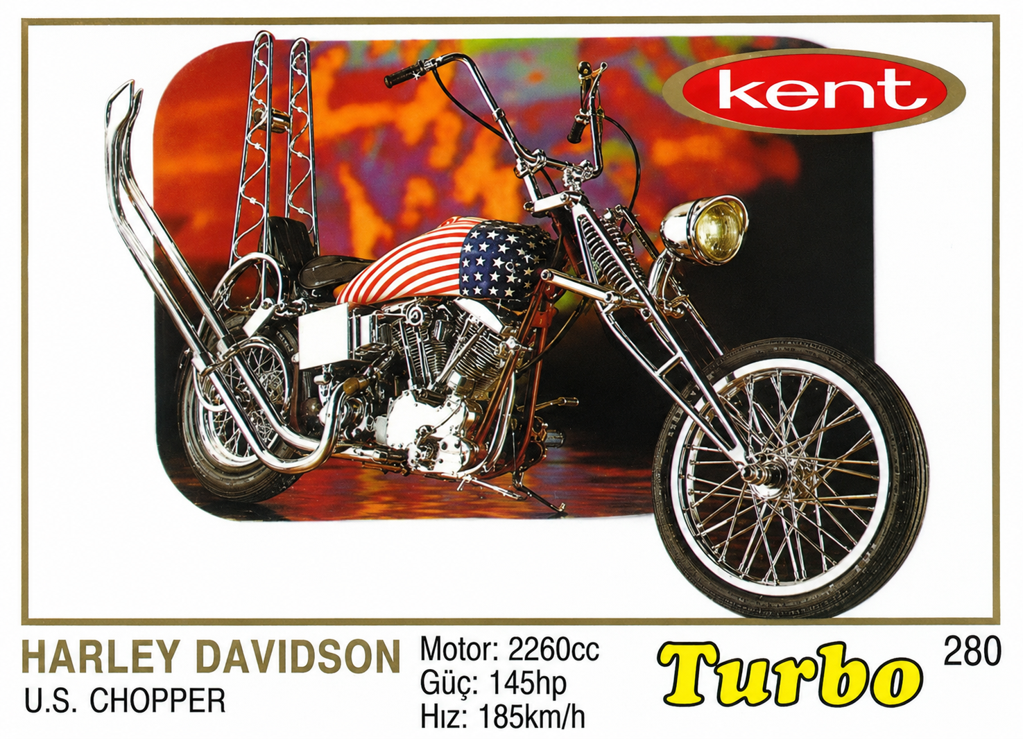 Вкладыш №280 — Harley-Davidson Captain America, восстановленное изображение