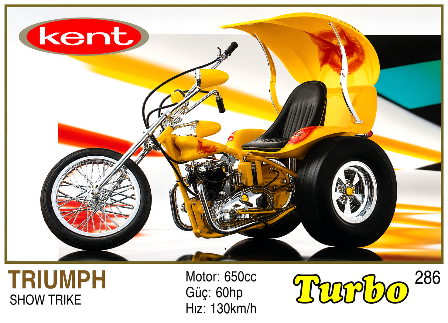 Вкладыш №286 — Triumph Trike, восстановленное изображение