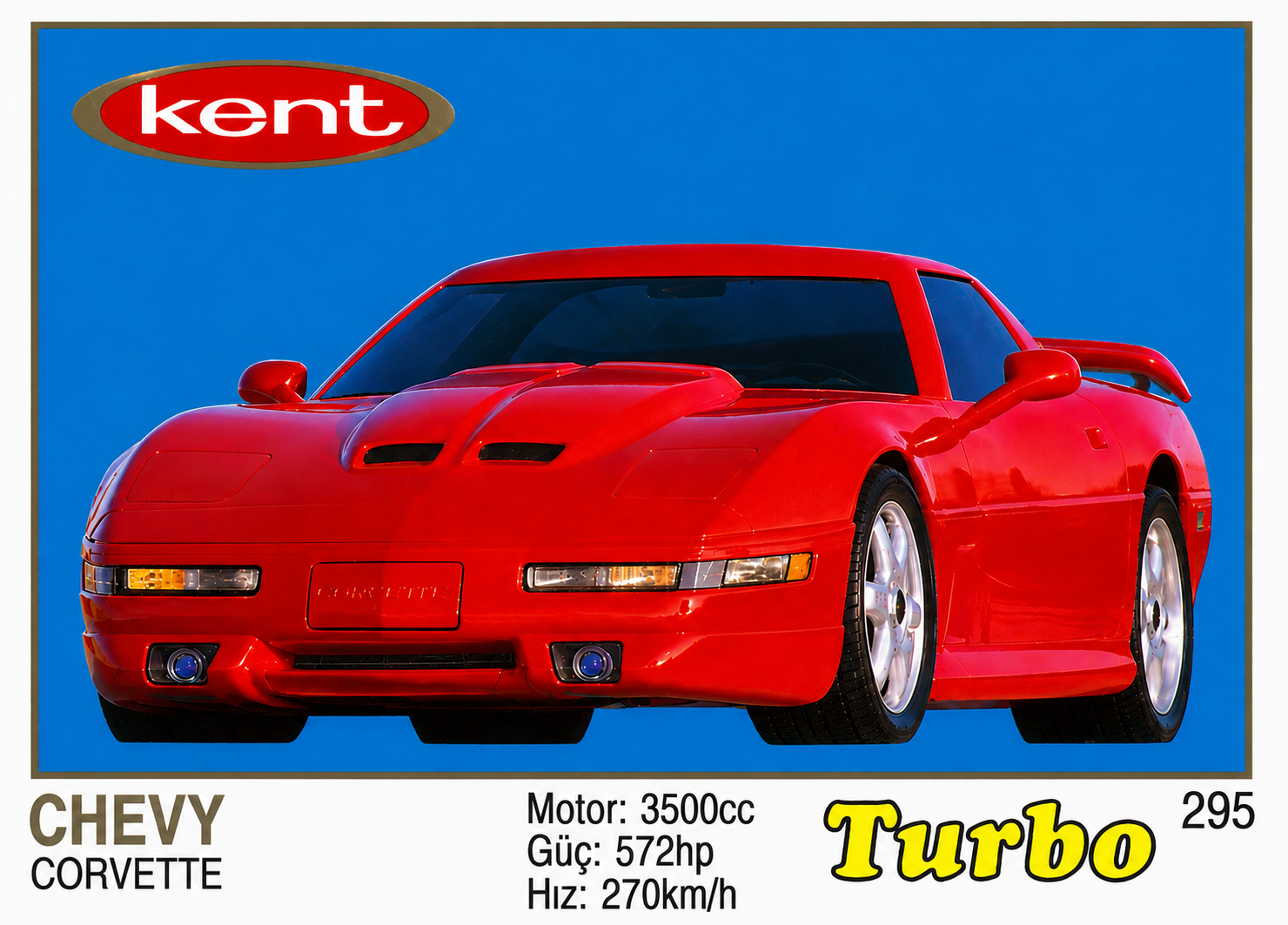 Вкладыш №295 — Chevrolet Corvette Greenwood G572, восстановленное изображение