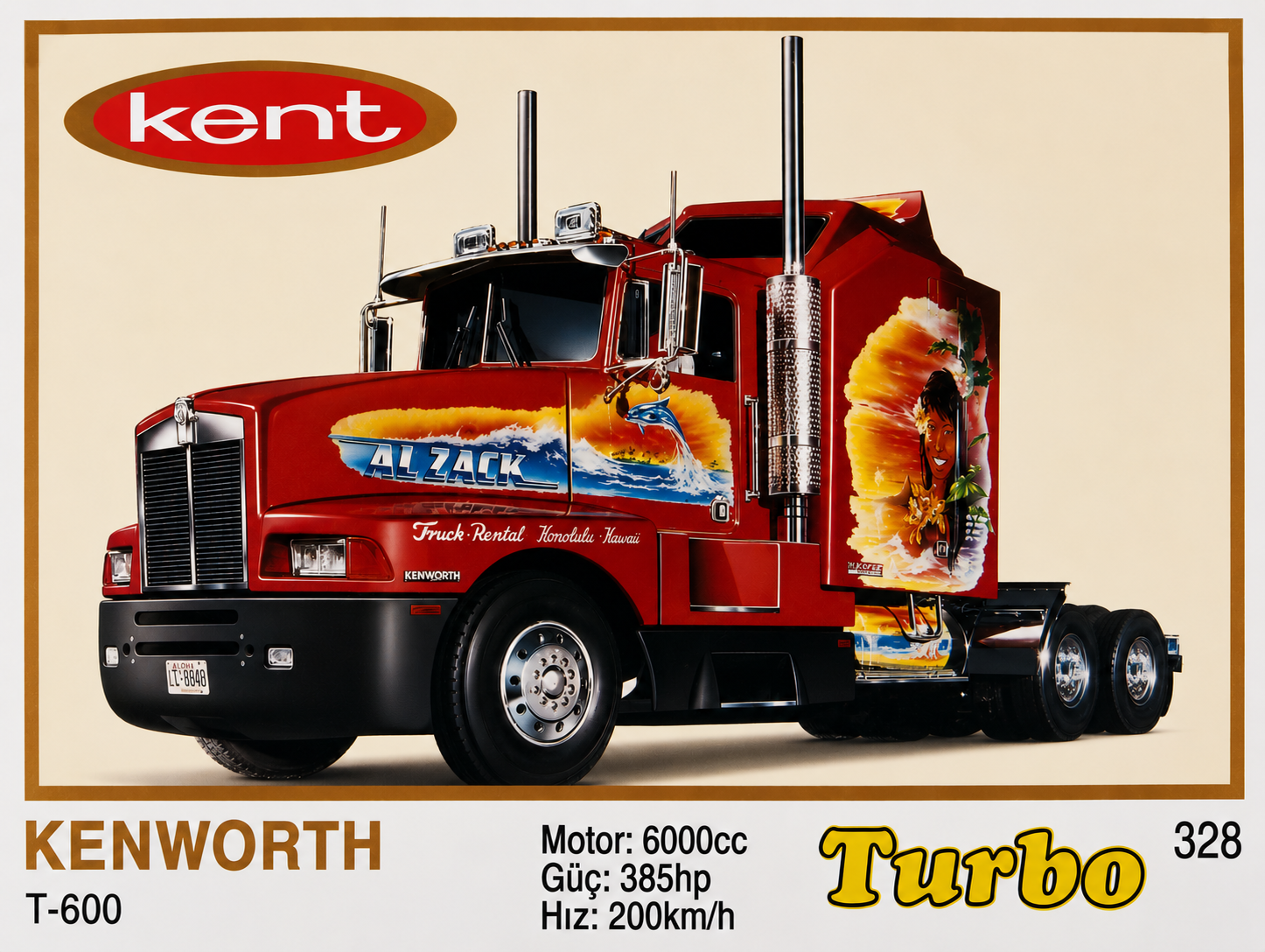 Вкладыш №328 — Kenworth T-600, восстановленное изображение