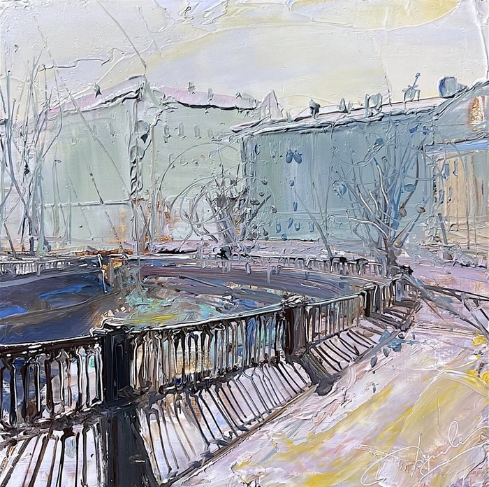 Пинакотека Шпехт, дерево, масло, 15х15 см