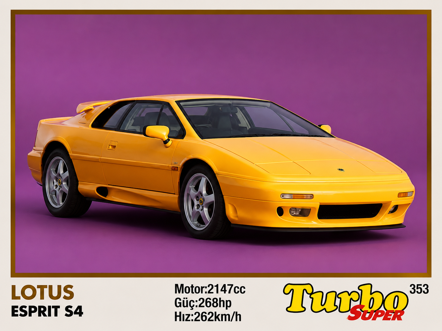 Вкладыш №353 — Lotus Esprit S4, восстановленное изображение