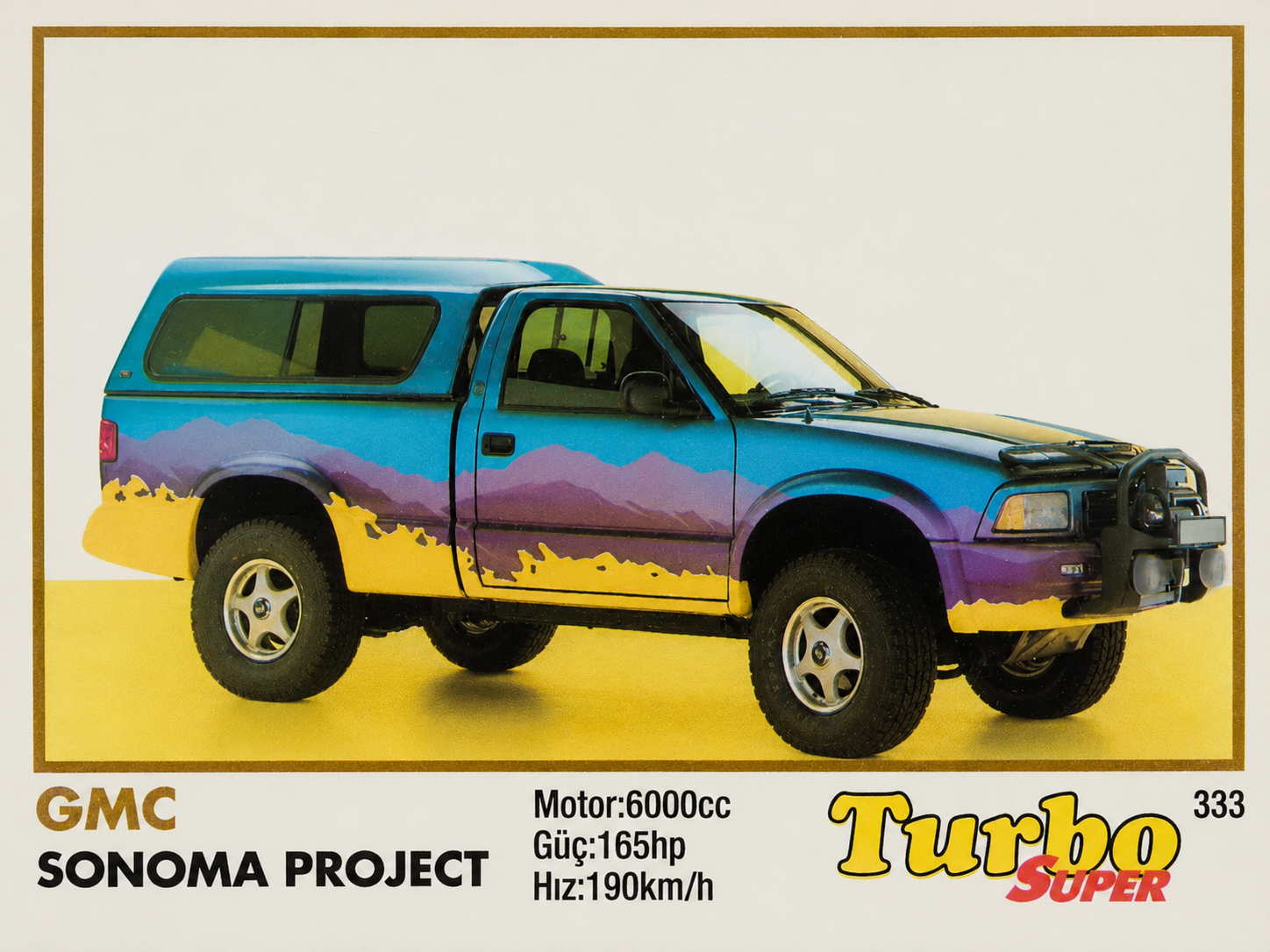 Вкладыш №333 — GMC Sonoma, восстановленное изображение