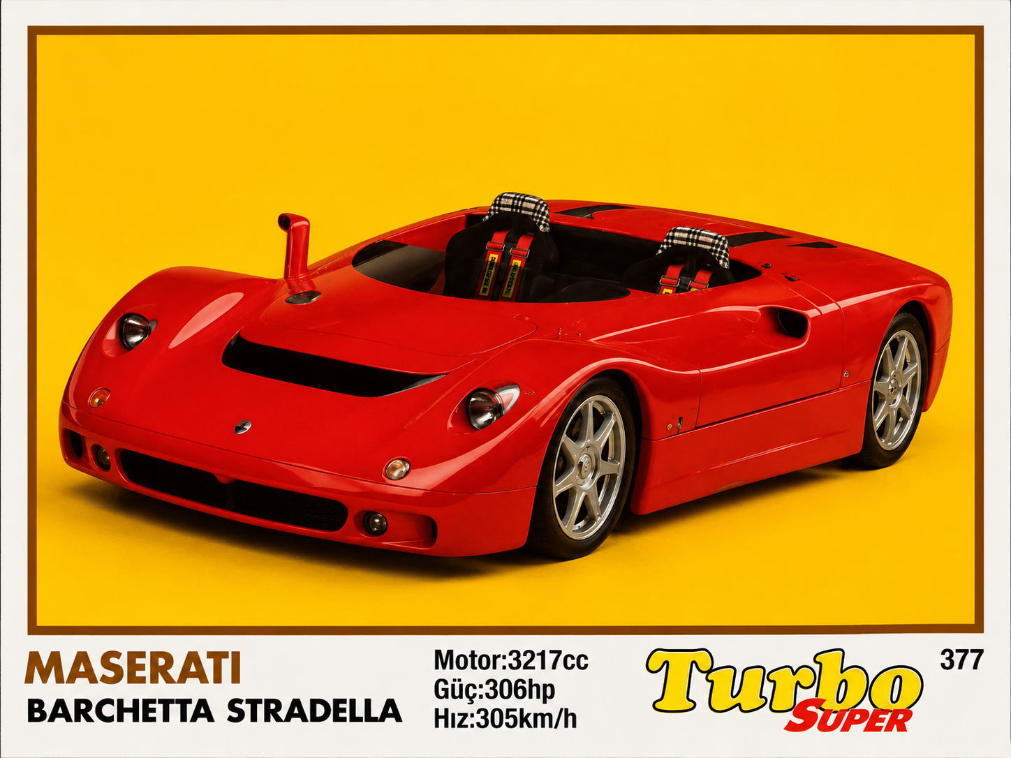 Вкладыш №377 — Maserati Barchetta, восстановленное изображение