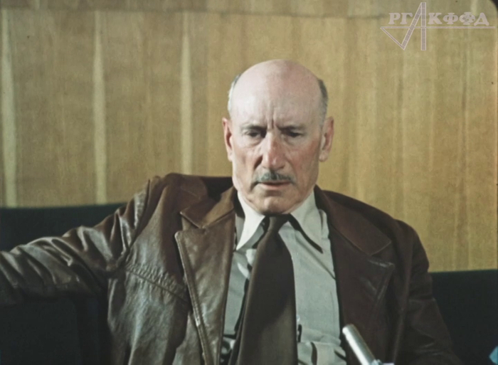 С. А. Герасимов, кадр из киножурнала «Советское кино» № 62, 1980 г., опубликованный ниже.