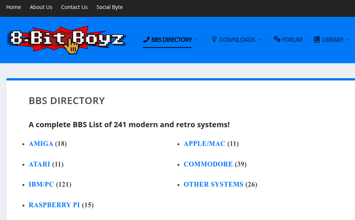 ������ BBS �� 8-Bit Boyz, ������� �� ���� ������, �� ������� �������� BBS