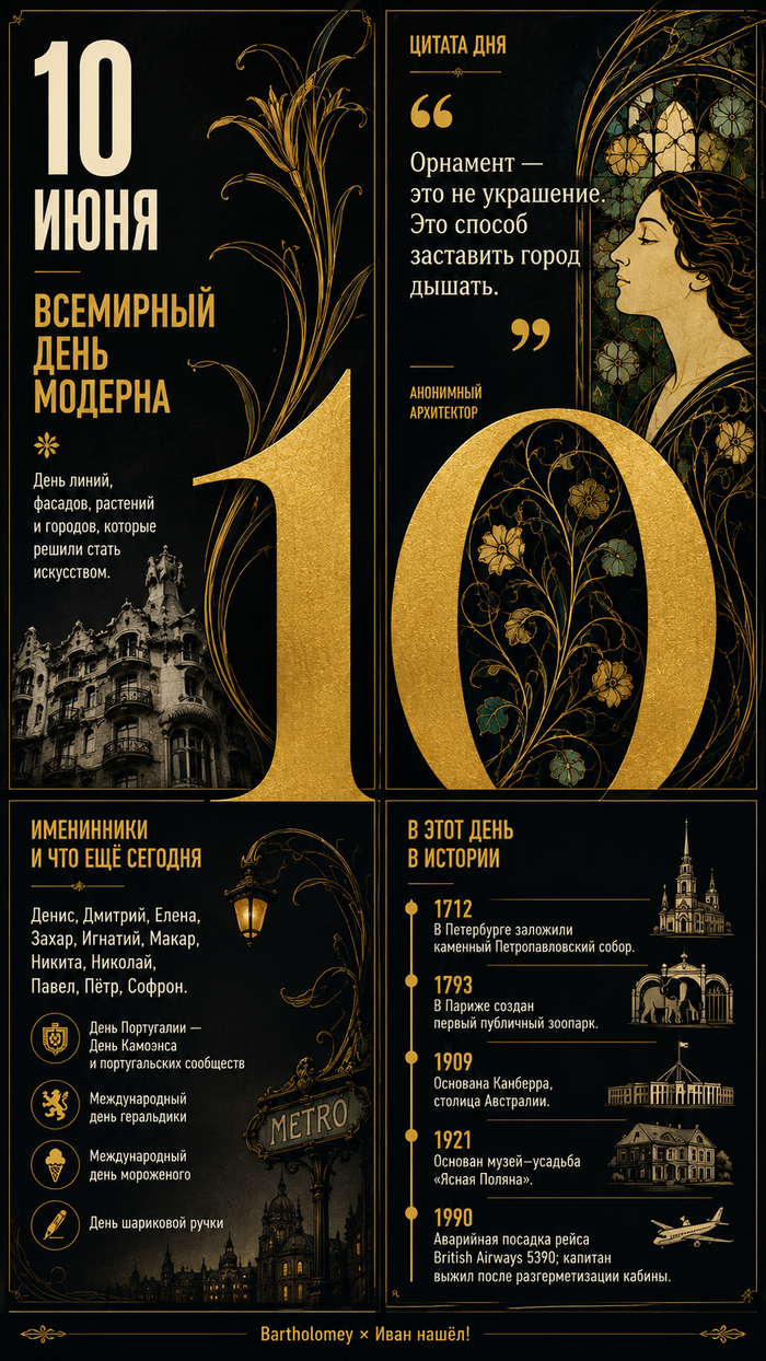 Плакат дня 10.06 Всемирный день модерна