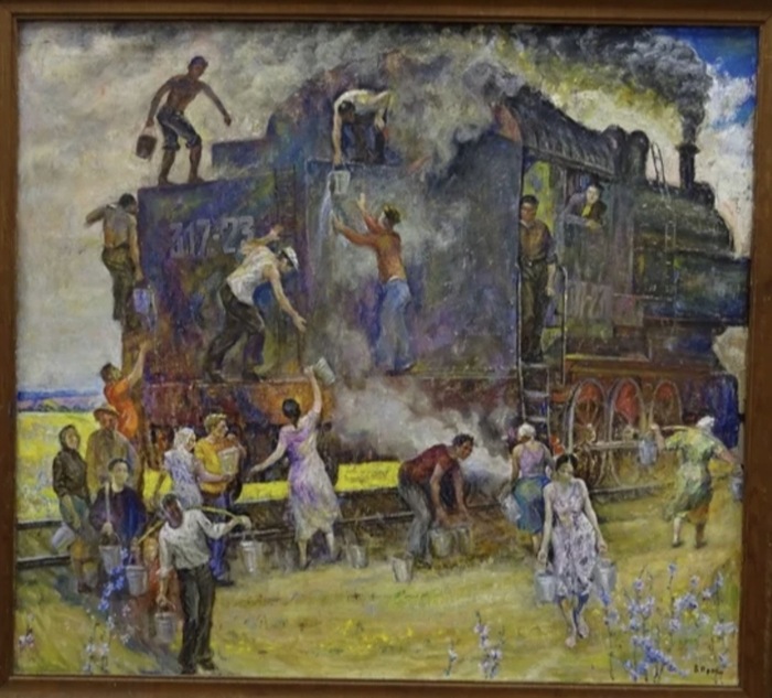 «Вода на станции Возы» 90х100. 2021 Ярош В.И.