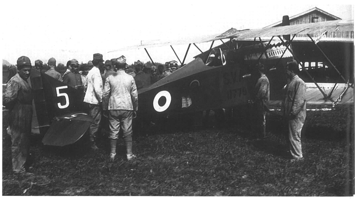 Ansaldo S.V.A.5 из 87-ой эскадрильи ВВС Италии, 1918г.