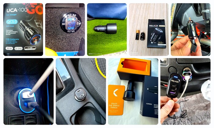 Автомобильные зарядные устройства для смартфонов: живые фото из отзывов покупателей на Маркете