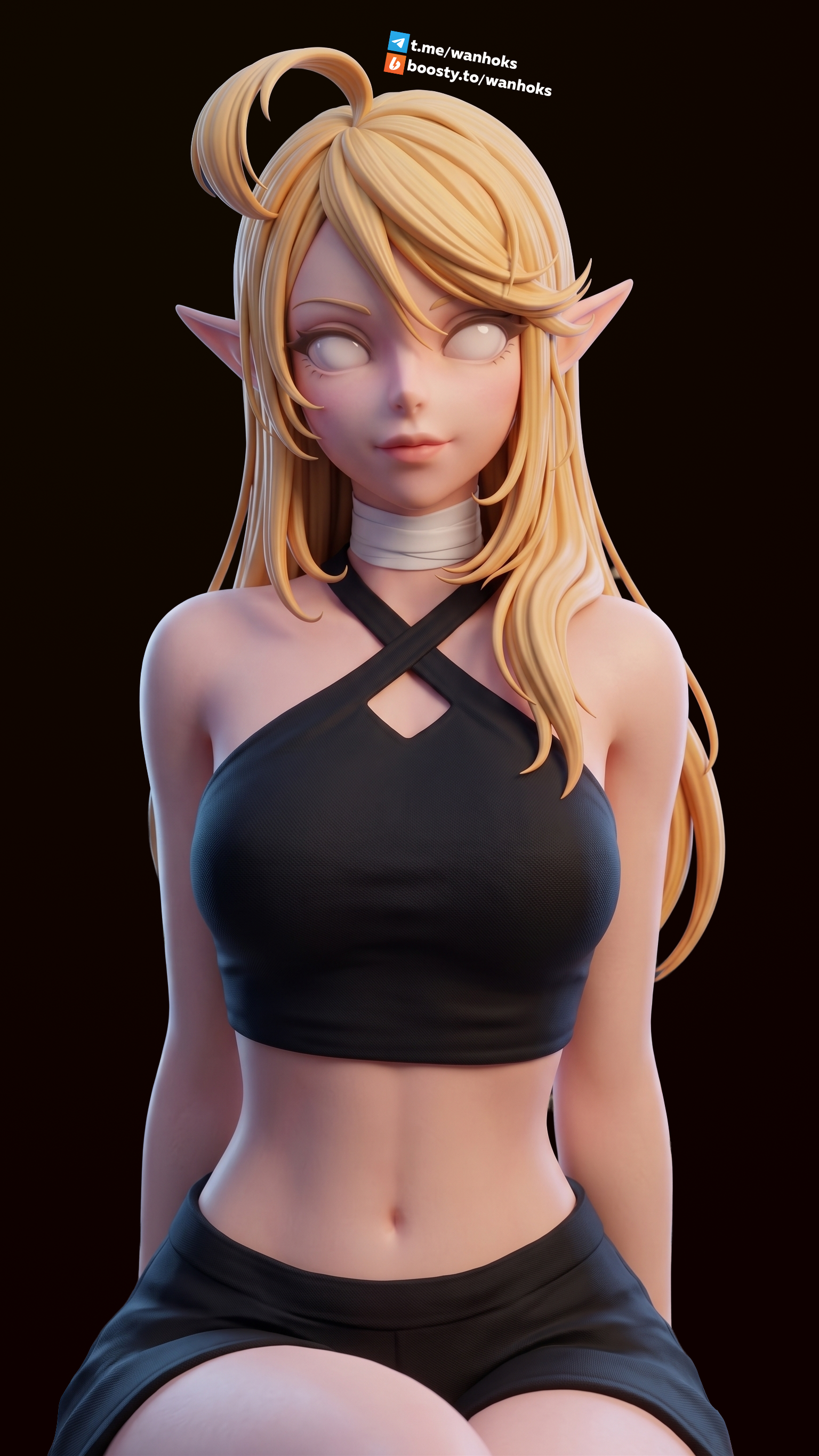 Invokerr girl - My, Invoker, Dota, Dota 2, Art, 3D, Blonde, Topic, Shorts, Game art