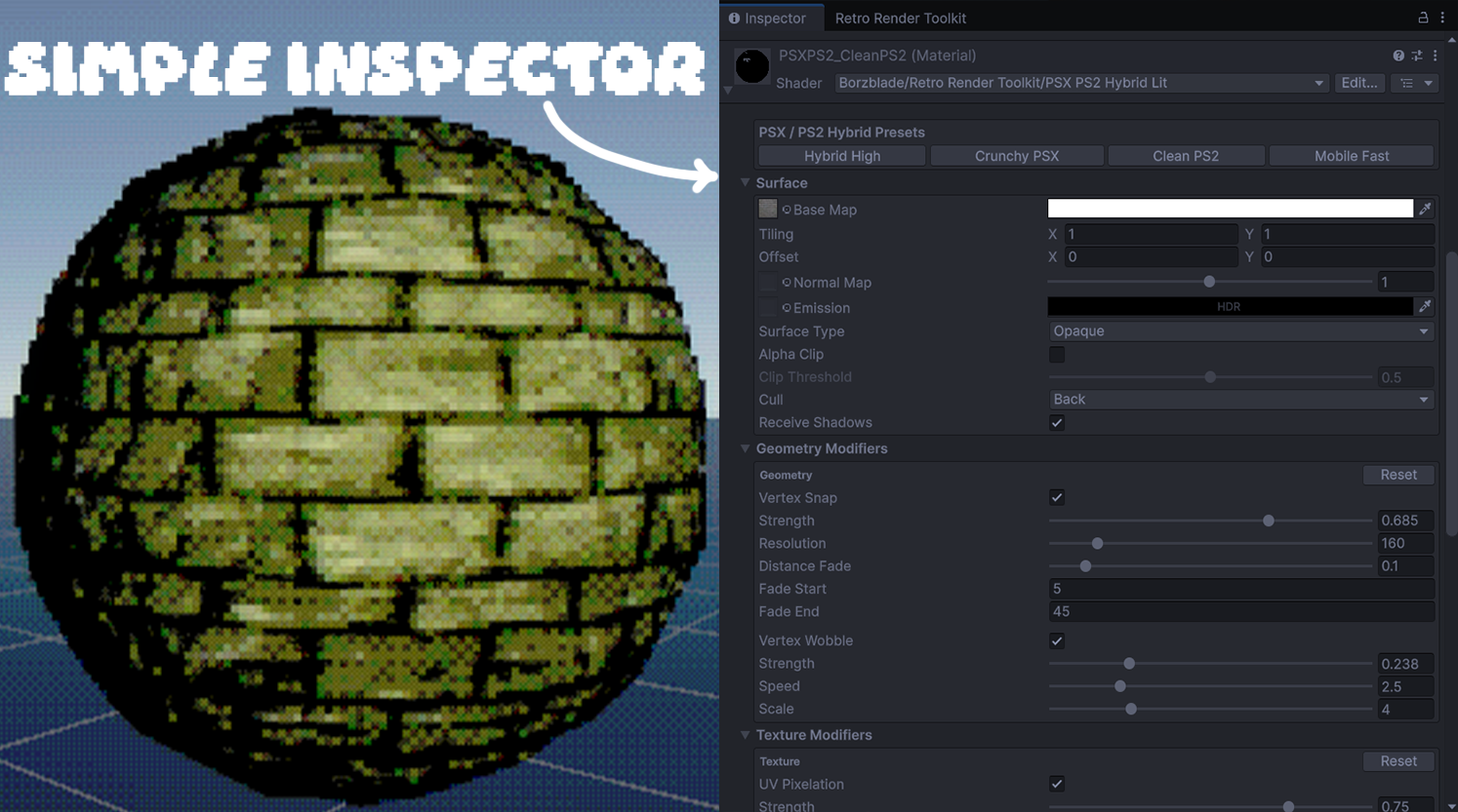 Giveaway: 112+ Free Dithering Brushes, Slice Renamer, Victorian Coffee Shop, Ultimate PSX Retro Shader, and Cool UI assets on itch.io - Development of, Gamedev, Distribution, Инди, Indie game, Unity, Pixel Art, Aseprite, Unity3d, Shaders, GIF, Longpost, Playstation 1, Stylization
