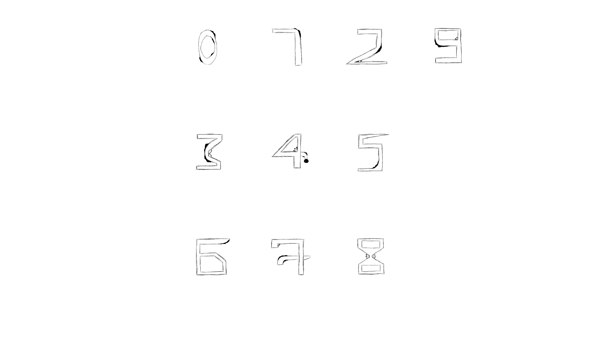 Conceptual Alphabet and Numbers (Nightmare Weekdays) - Series HalfLife, My, Concept Art, Concept, Alphabet, Design, Graphic design, Graphics, Style, Letters, Numbers, Drawing, Font, Typography, Longpost