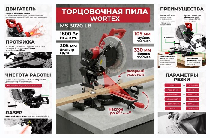 ����������� ���� � ��������� WORTEX MS 3020 LB � ���. 1800 ��, ���� 305�30 ��, ����. �� 105 ��, ���. �� 330 ��, �����