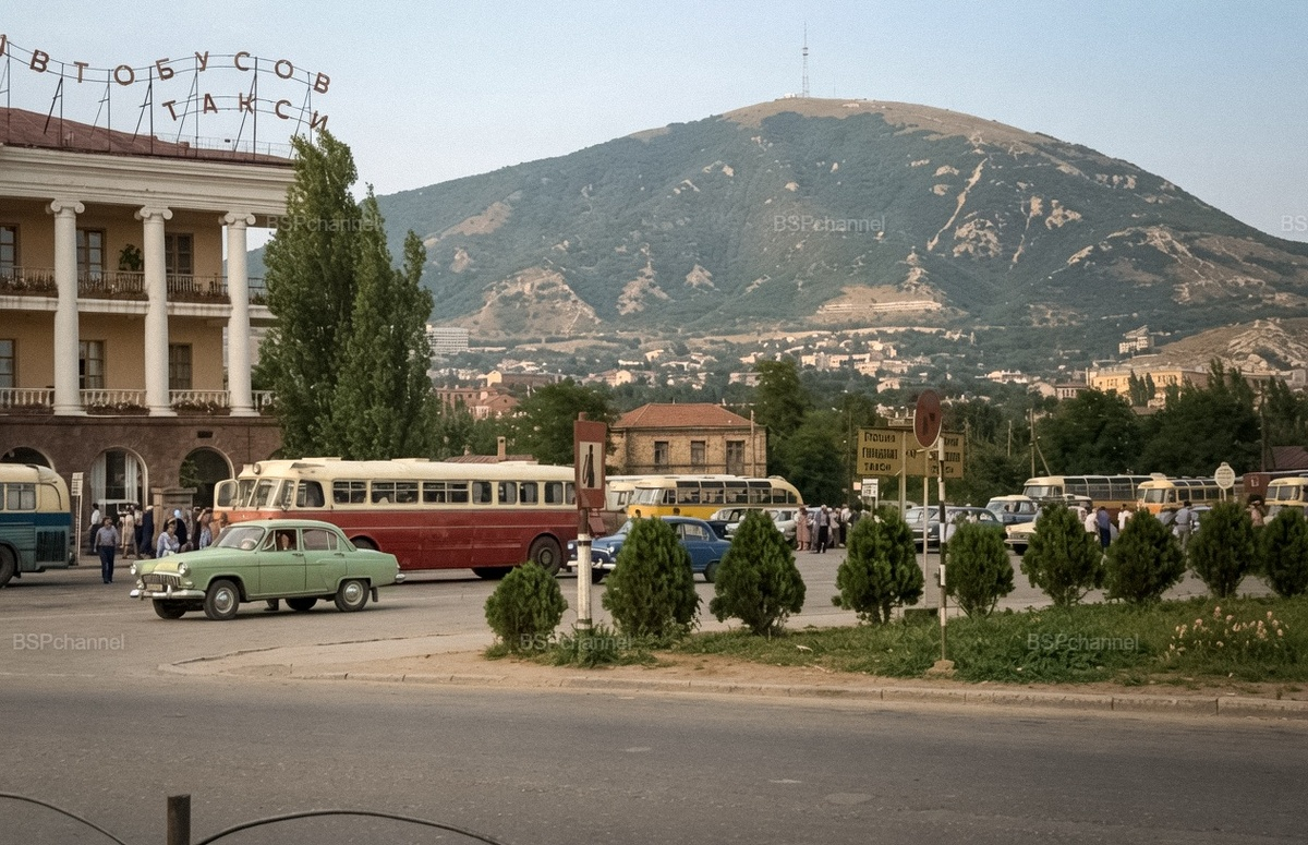 Life in Soviet Pyatigorsk in the 1960s. 20 colorized photographs - Series the USSR, My, Historical photo, Old photo, The photo, 20th century, 60th, Pyatigorsk, Caucasian Mineral Waters, Stavropol region, the USSR, Childhood in the USSR, Colorization, Longpost