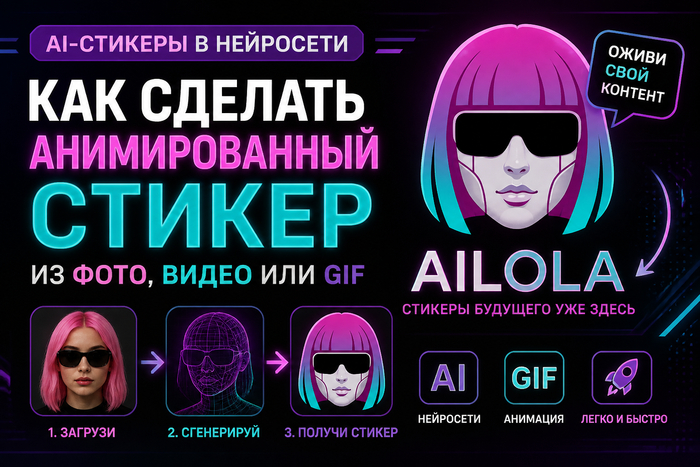 ИИ-стикер в нейросети: как создать анимированный стикер из фото, видео или GIF в 2026 году