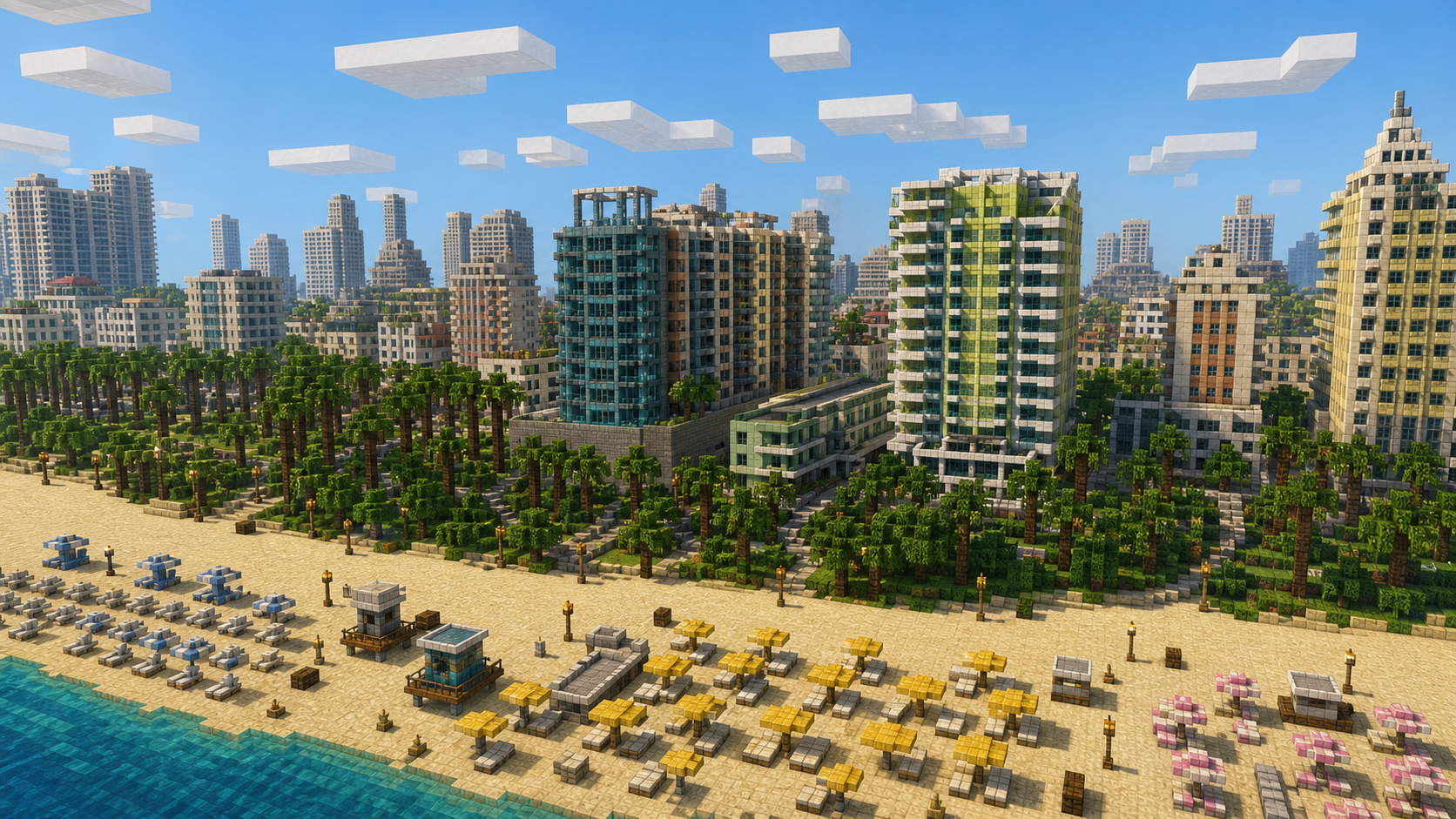 A blogger recreated locations from the GTA 6 trailer in Minecraft—the project took almost a year. - Gta 6, Minecraft, Creation, Rockstar, Gta vice city, VKontakte (link), Longpost