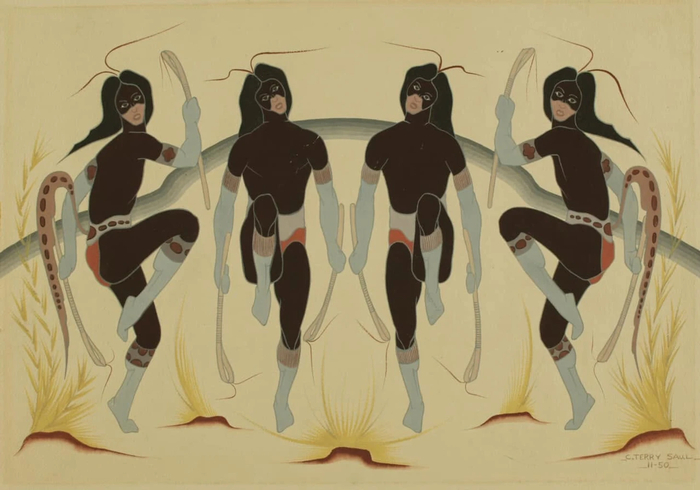 1950. Terry Saul. Choctaw Ball Dancers