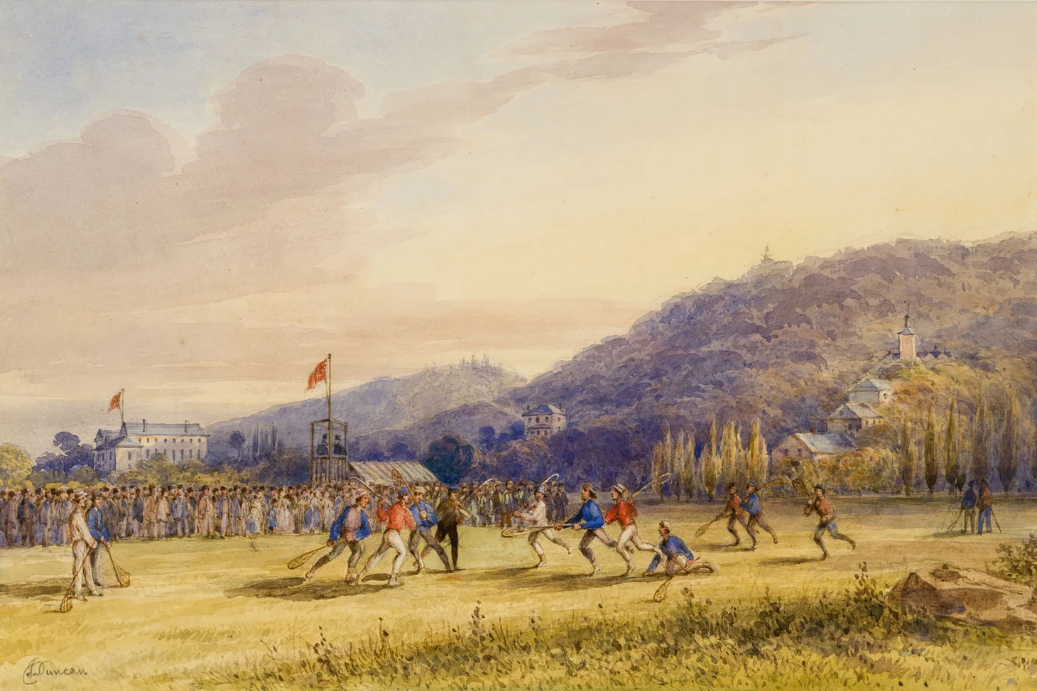 Lacrosse and stickball in art: painting, graphics - Series Lacrosse in Russia, My, Lacrosse, Painting, Art, Longpost