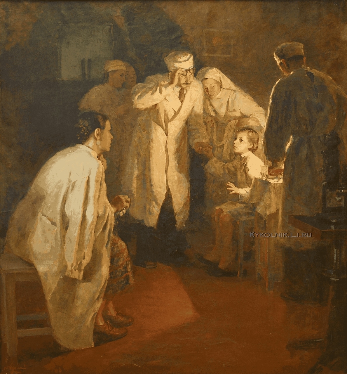 Belsky Mikhail Gavrilovich (1922-1994) Sees 1950s - Series Fine Arts RUUSSR, the USSR, Painting, Painting, 50th