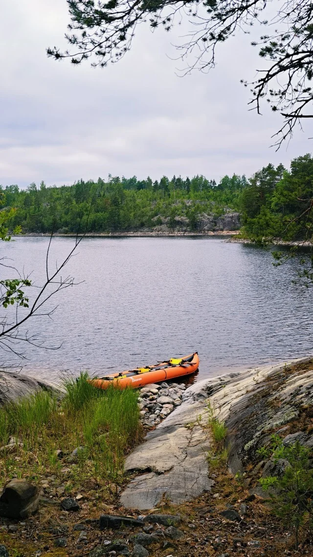 Journey through Karelia. Chapter 1: Ladoga Skerries. Part 2 - My, Alloy, Kayak, Skerries, Ladoga, Ladoga skerries, Island, Australian shepherd, Карелия, Travels, Hike, Longpost