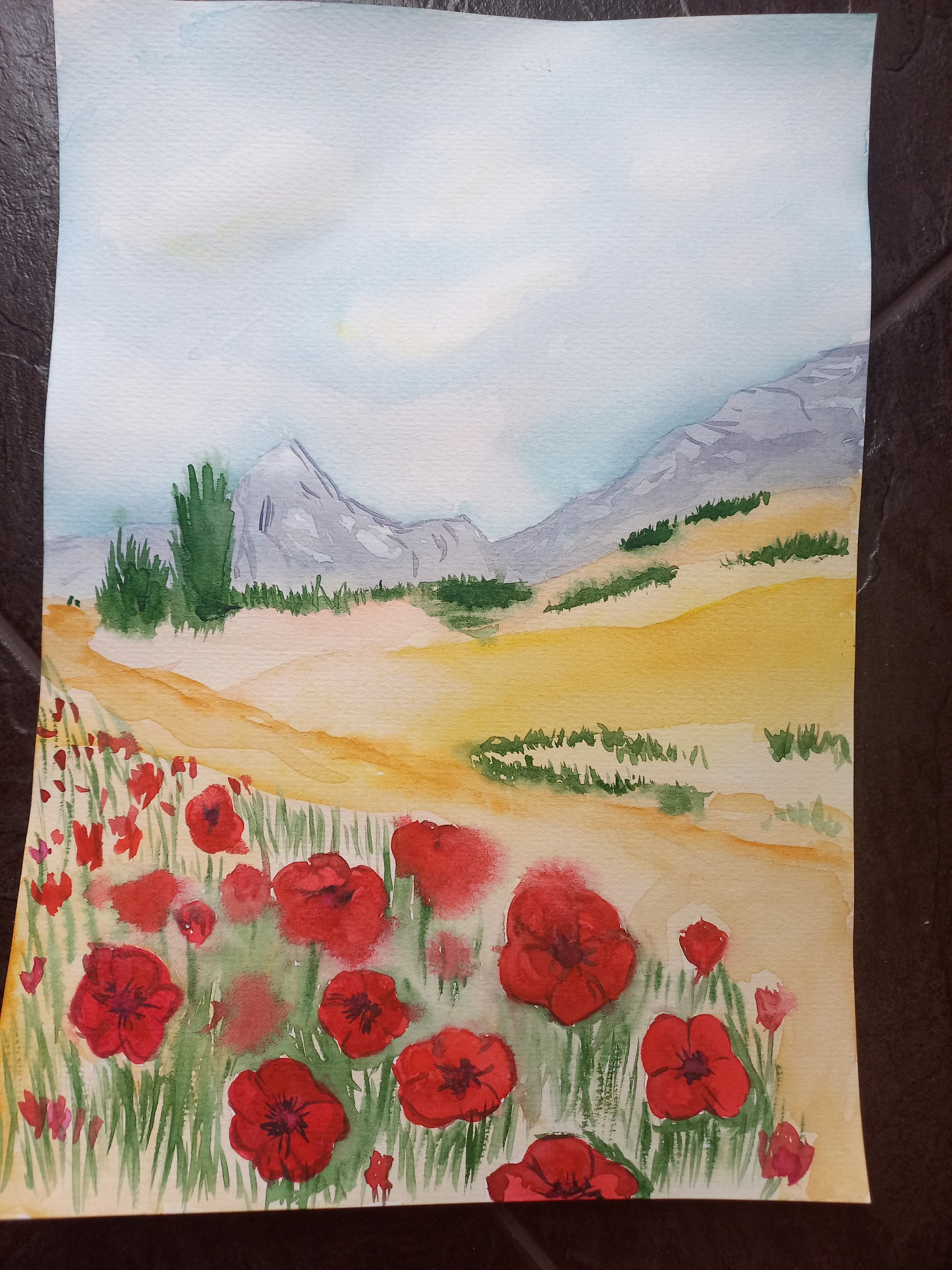 I'm drawing - My, Drawing, Watercolor