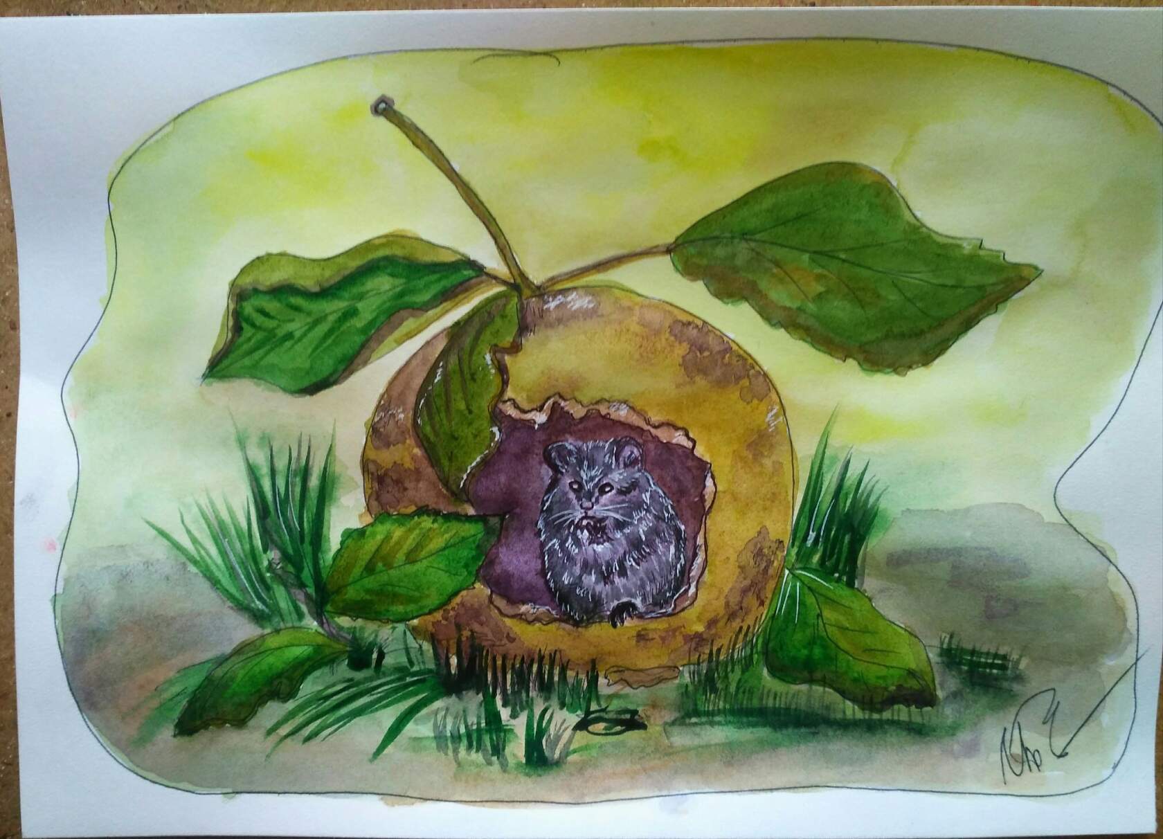 Sketch. I'm drawing. - My, Sketch, Liner, Watercolor, Longpost, Series Im drawing