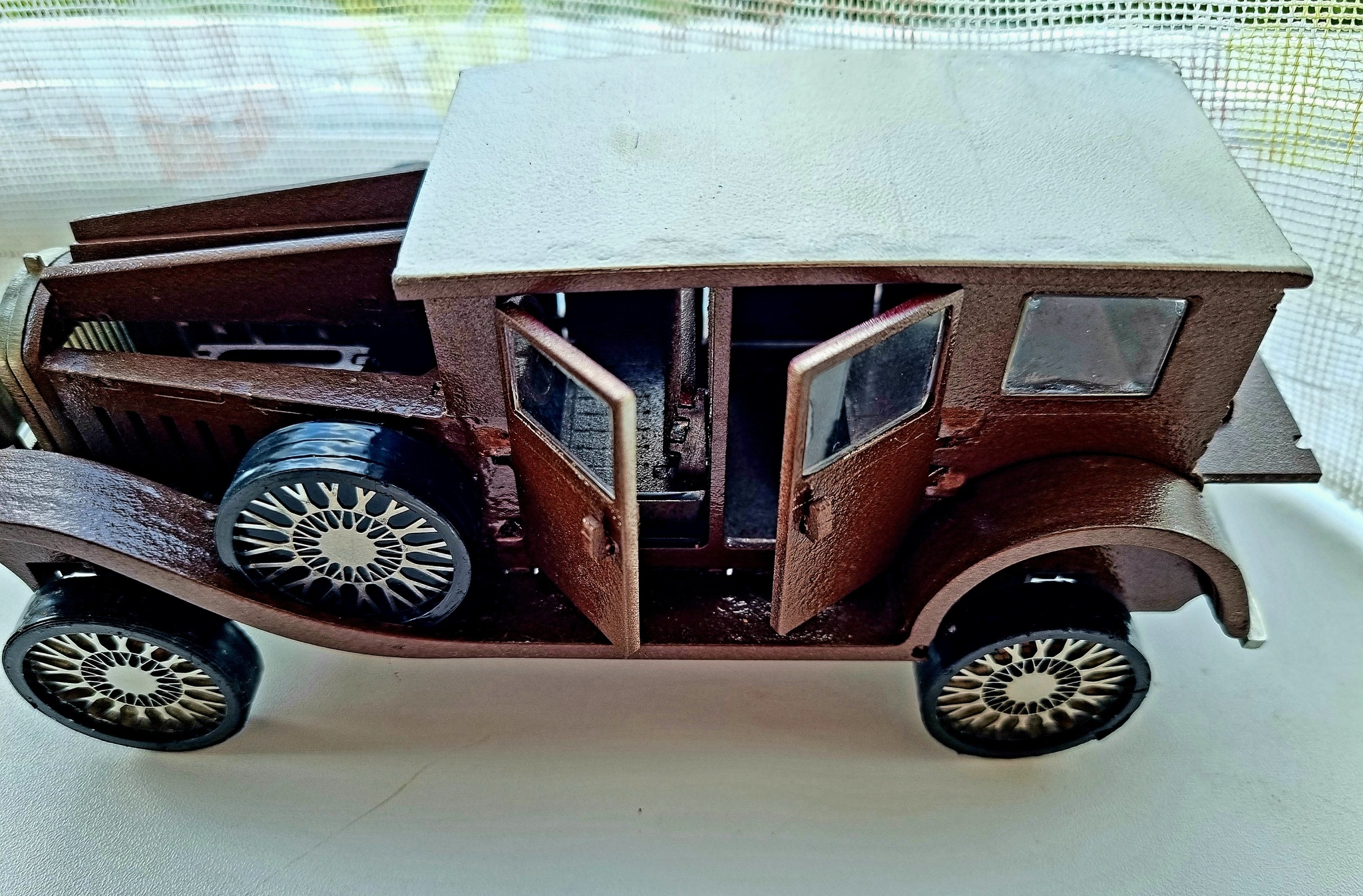Iron model of the Cadillac 341, 2mm steel 3D puzzle - My, Scale model, Prefabricated model, Cadillac, Handmade, Auto, Car, Fashion model, Toys, Collection, Longpost, 3D, 3D modeling, 3D puzzles, Puzzle