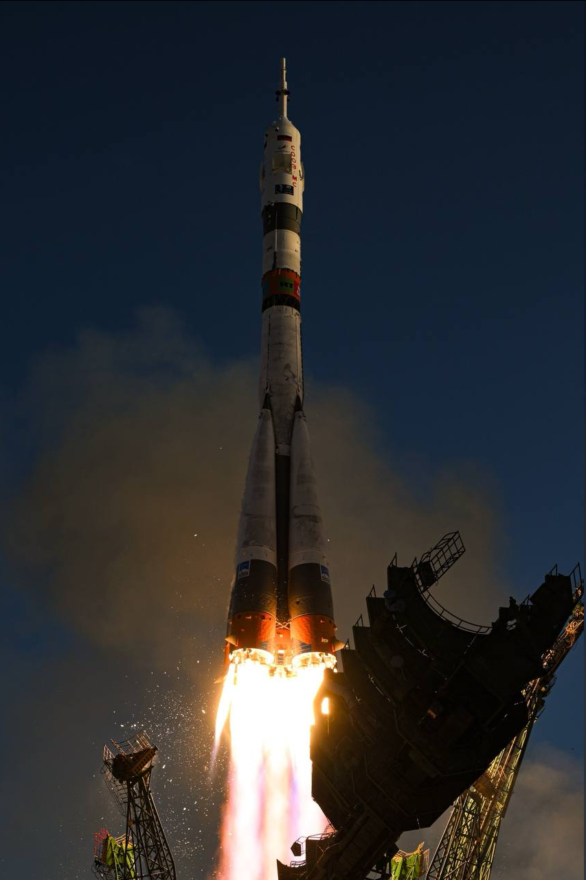Beautiful photos from yesterday's Soyuz MS-29 launch. - Cosmonautics, Rocket launch, Baikonur Cosmodrome, Roscosmos, Telegram (link), Longpost, The photo, beauty