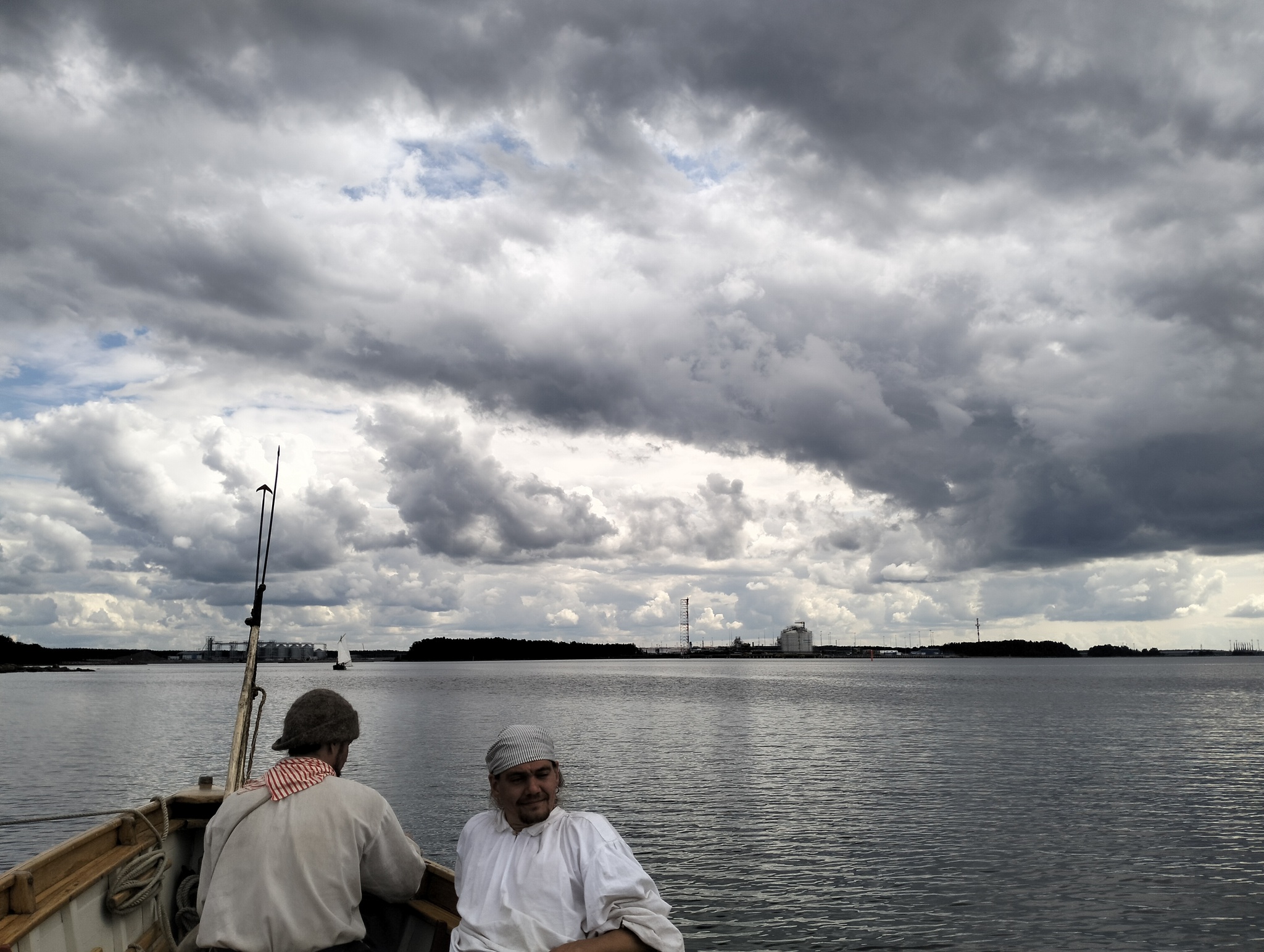 And here we spent two weeks sailing around the Vyborg Bay on gigs - My, Historical reconstruction, Baltic Sea, Sail, Whaler, Hike, Longpost