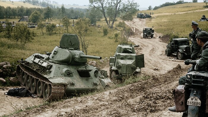 Подбитый Т-34-76