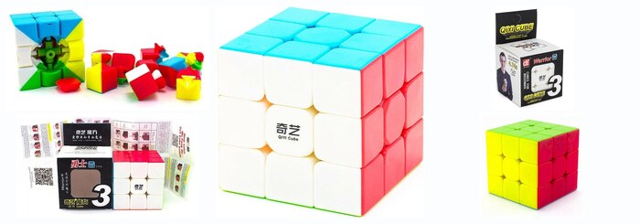 Кубик Рубика для спидкубинга QiYi MoFangGe 3x3x3 YongShi Warrior W Цветной пластик