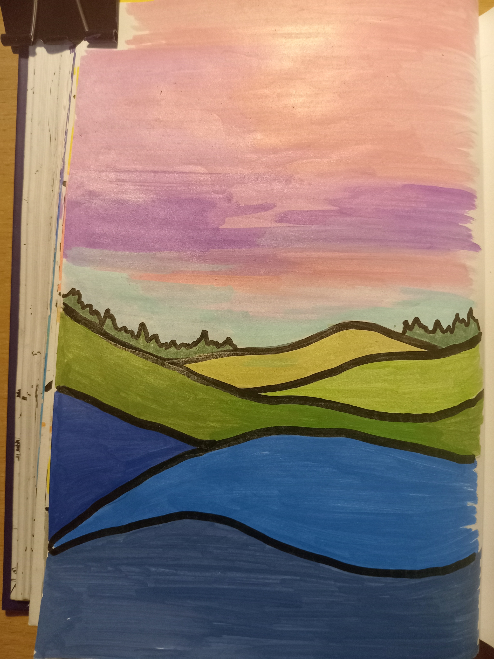More new sketchbook pages. What do you think? - My, Painting, Acrylic, Calmness, Sketchbook, Longpost