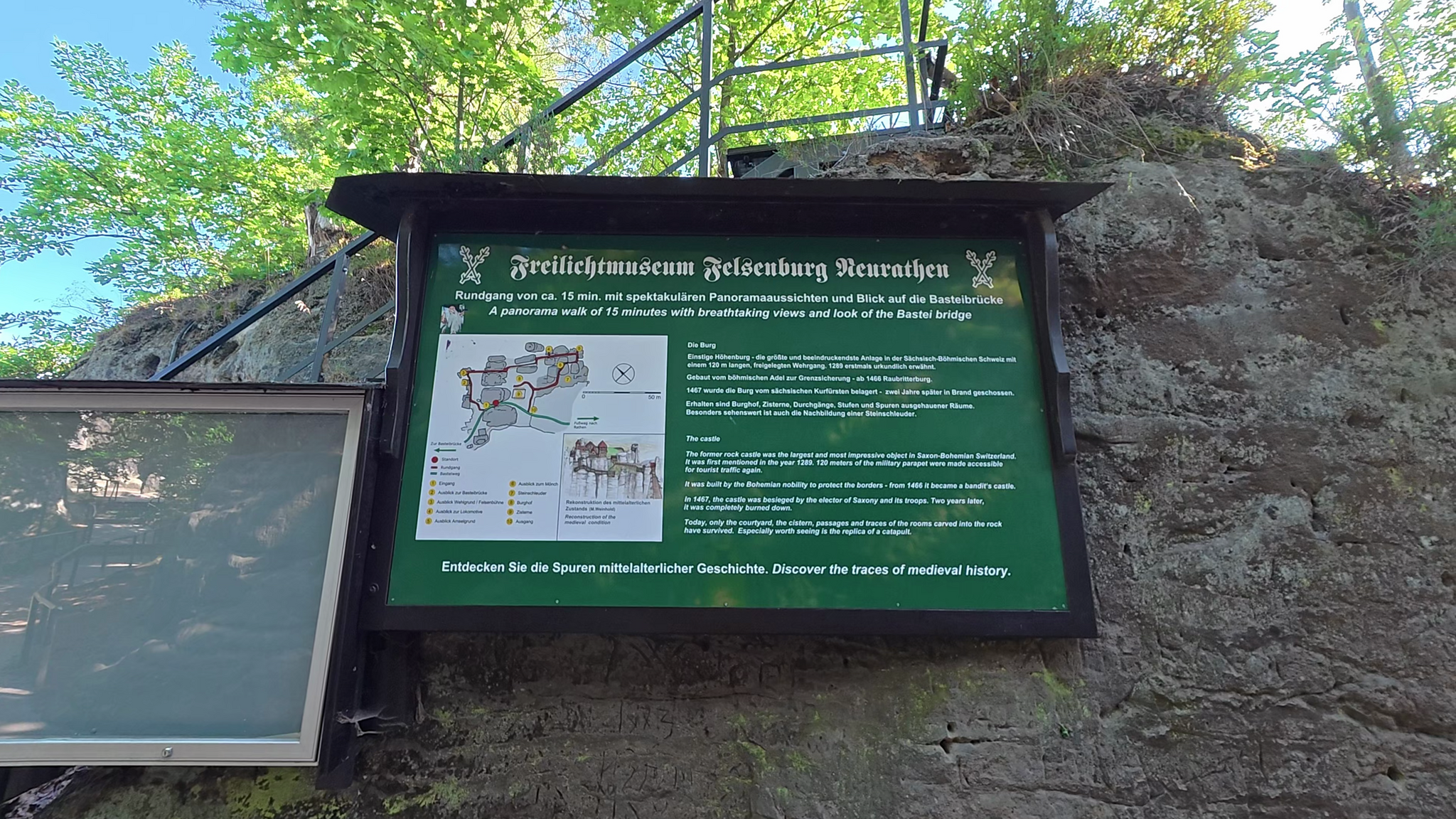 Bastei. A place that turned out to be much more interesting than I expected. - My, Mountain tourism, Hike, Hiking, Germany, Bastei, Saxony, Bridge, The rocks, Leisure, Water, River, Dam, Video, Youtube, Longpost