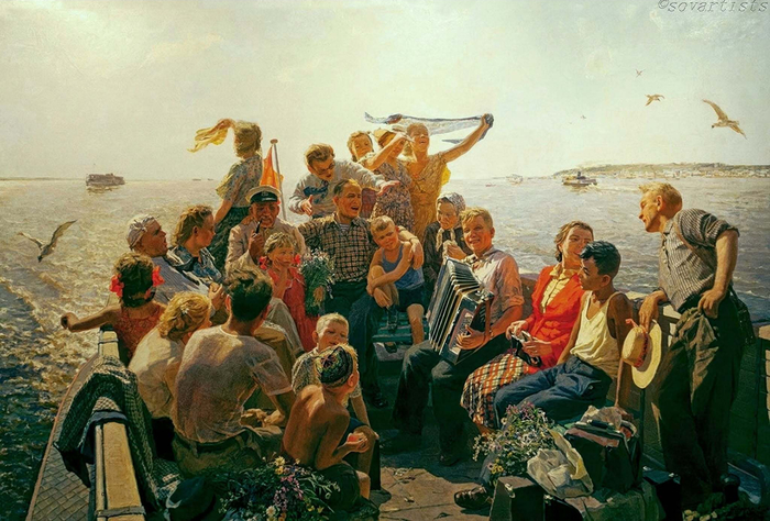 Варламов Алексей Григорьевич (08.08.1920, Галич ныне Костромской области - 26.03.2000, Нижний Новгород). «По Волге широко.
