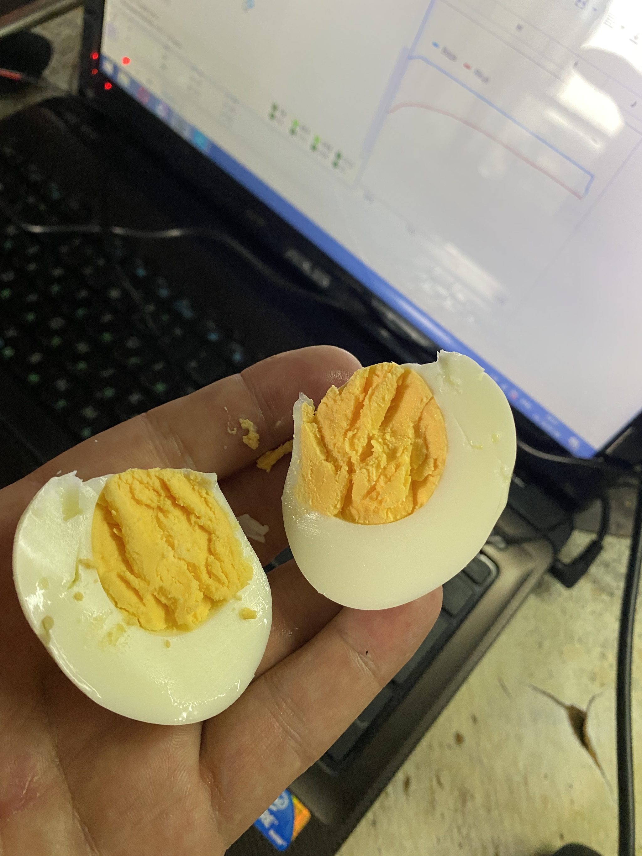 Measuring the temperature of an egg while it's boiling (WHAT THE HELL?!) - My, Cooking, Experiment, Electronics, Longpost
