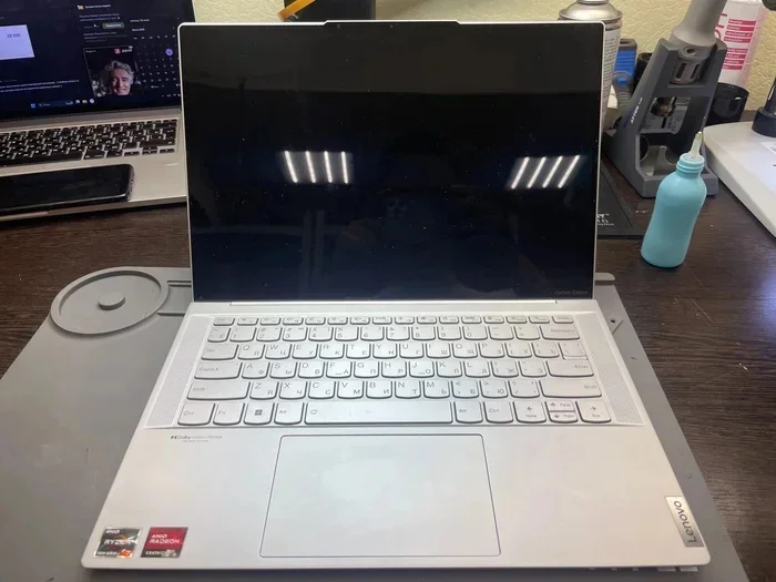 Lenovo Yoga Slim 7 Carbon Repair: A Brick That Was Overheating in the Wrong Places. A Detective Story with a Thermal Imager - Soldering, Repair of equipment, Breaking, Lenovo, Dump, Rebolling, AMD, AMD ryzen, CPU, Laptop Repair, Spare parts, Video, Vertical video, Short videos, Longpost